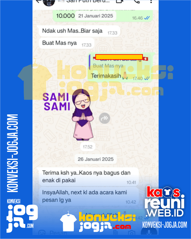Review Pelanggan Konveksi Jogja