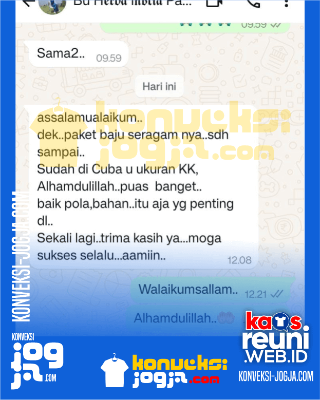 Review Pelanggan Konveksi Jogja