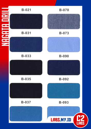 Warna Kain Kemeja Bahan Nagata Drill